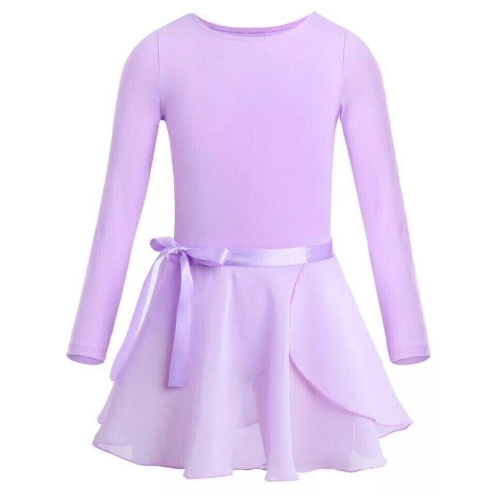 Gymnastics Leotard Chiffon Tutu Ballerina Ballet Dress 2 Piece Set Dance 3T - 4T